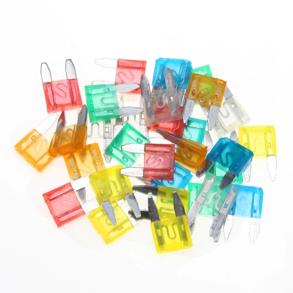 

30PCS Auto Car Blade Fuses Automobile Car Security Fuse Small Assortment 5/10/15/20/25/30Amp Using For Small-sized Car 6Size