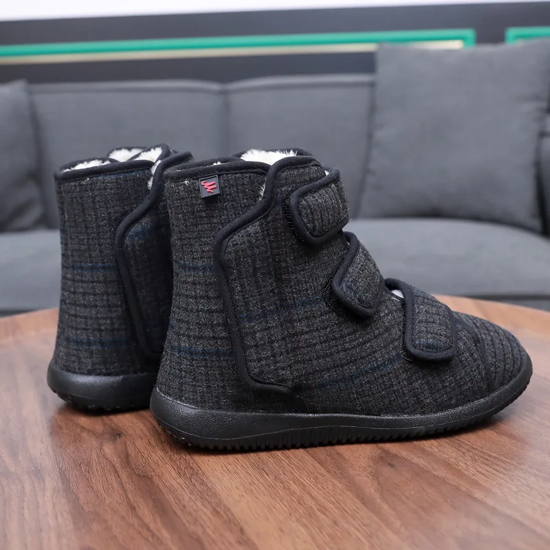 Новые зимние теплые женские высокие хлопковые туфли с мягкой подкладкой легкие и