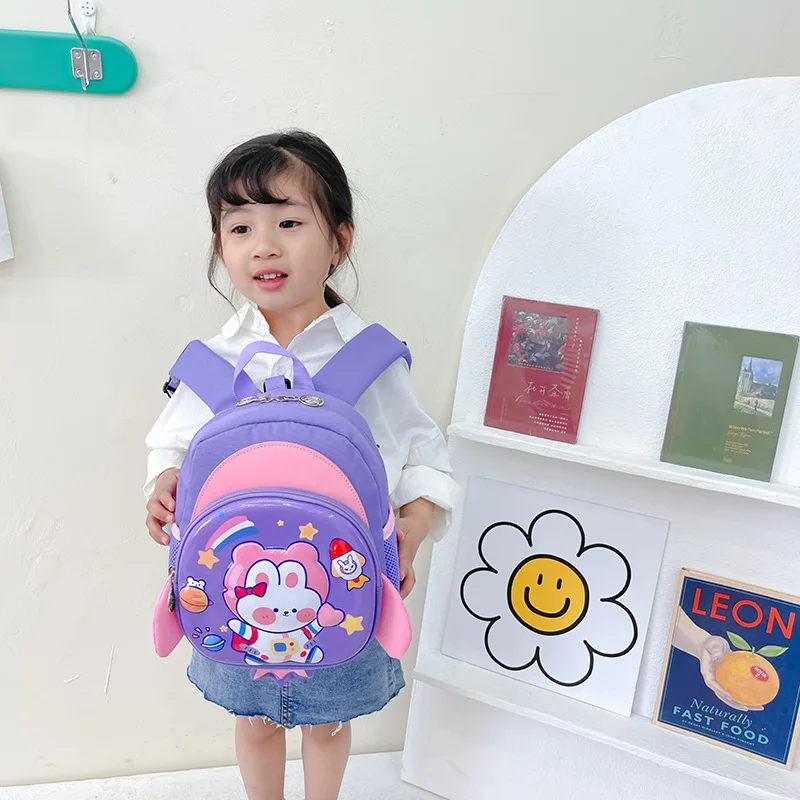 New Anti-lost Children's Cartoon Bunny Korean Version Kindergarten and Primary School Backpack for Girls Travel Backpacks