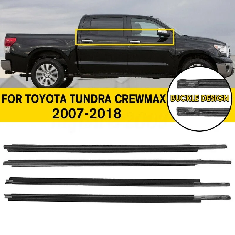 

4 шт./набор, Уплотнители для окна автомобиля Toyota Tundra CrewMax 2007-2018