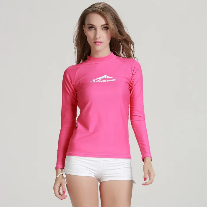 SBART женские рубашки с длинным рукавом Rashguard из лайкры для серфинга топ плавания