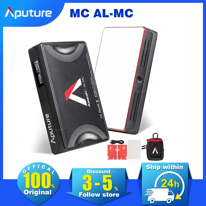 Aputure MC AL-MC RGBWW светодиодный 3200K-6500K освещение для фотосъемки цветовая температура