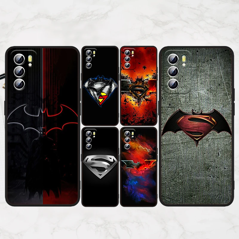 

Batman Superhero Superman Art Phone Case For OPPO Reno 8 7 6 5 4 2 Z Lite Pro Plus SE 4G 5G Soft TPU FUnda Black Silione Cover