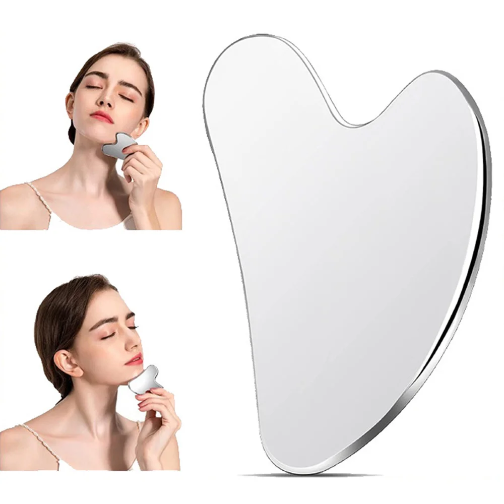 

1pc Stainless Steel Gua Sha Scraper Massager For Face Neck Body Guasha Massage Tool Facial Skin Care Guasha Board Face Massager