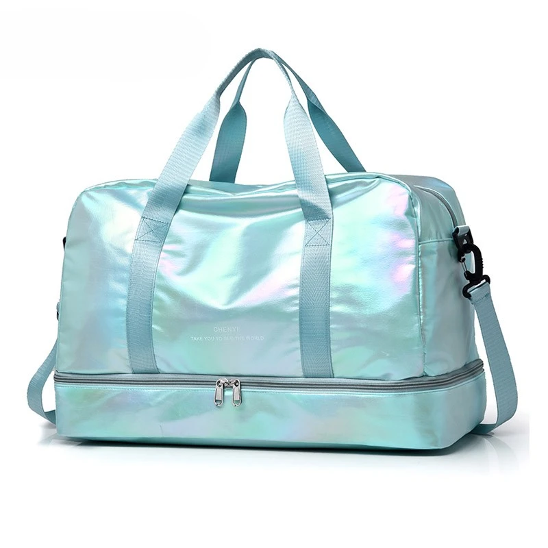 

Женская дорожная сумка, вместительная сумочка на плечо, повседневный чемодан кросс-боди для сухого и влажного спорта, мешок для фитнеса