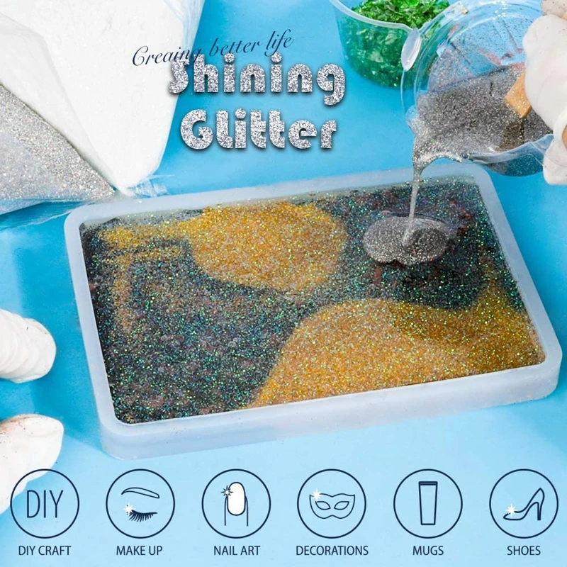 Nail Glitter Superfine Cosmetic Festival Powder Pigment Art Craft Sequins Dust for Face Body Eye Hair K3ND |