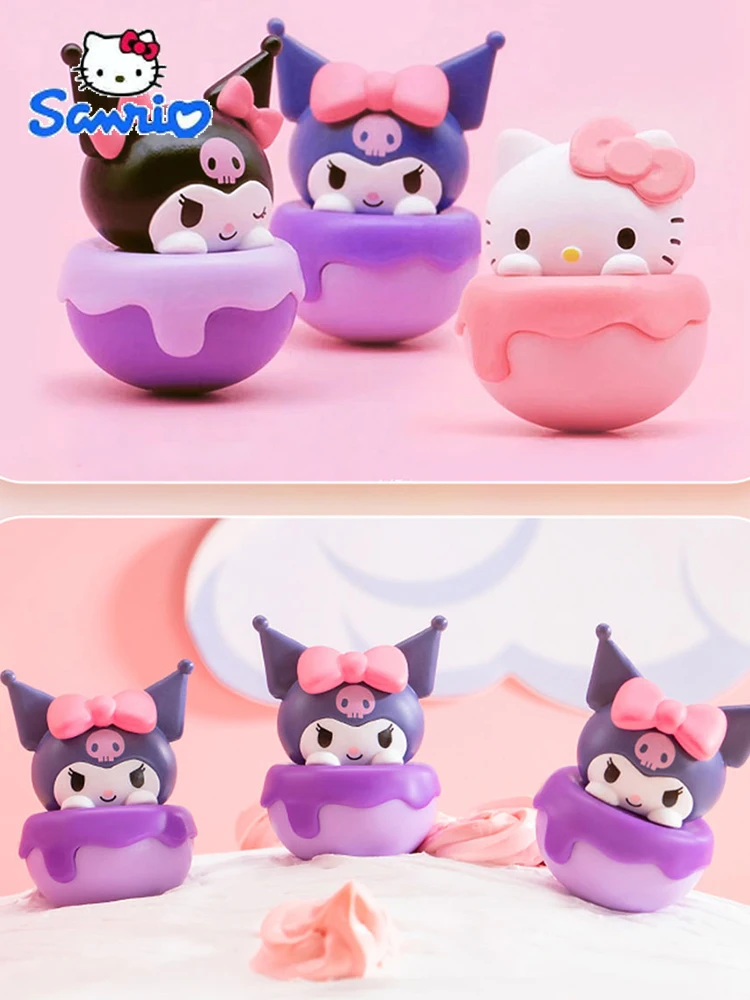 

Sanrio Ice Cream Egg Figures Genuine Kuromi My Melody Hellokitty Cinnamoroll Anime Figure Doll Mini Kawaii Decoration Toys Gifts