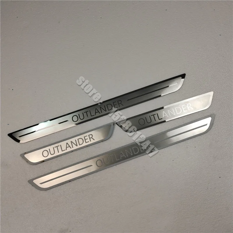 

Car Door Sills Stickers For Mitsubishi Outlander 2007-2021 Stainless Scuff Plate Door Sill Scuff Plate Car Accessories