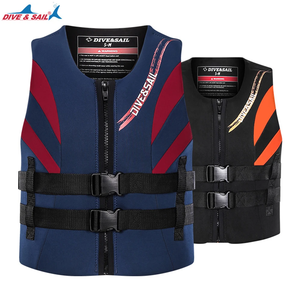 Neoprene Adult Life Jacket Fashion Big Buoyancy Life Jacket Watersports Swimming Rafting Fishing Surfing Motorboat Life Jacket