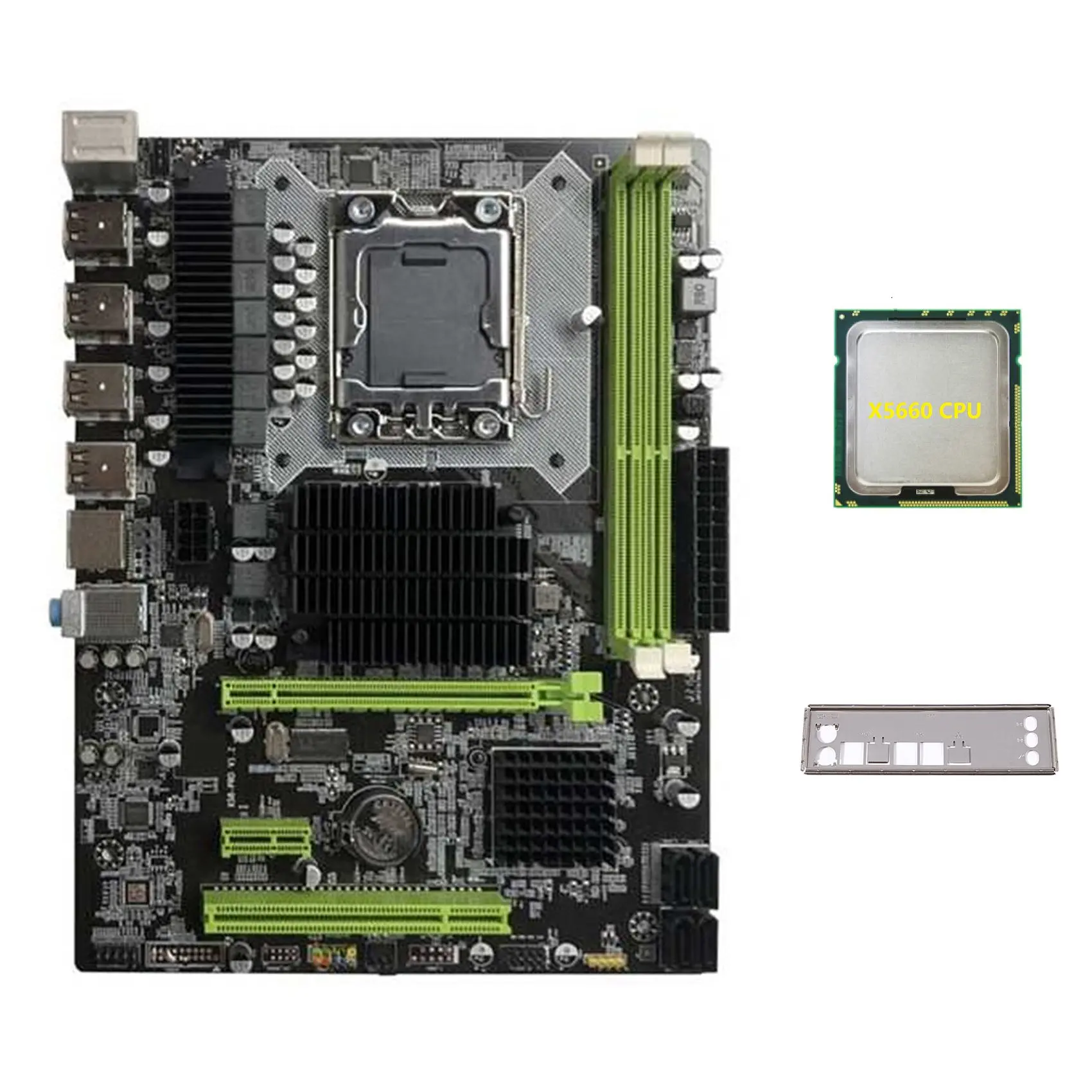 

X58 Motherboard LGA1366 Computer Motherboard Support XEON X5650 X5670 Series CPU Support RX Graphics Card with X5660 CPU