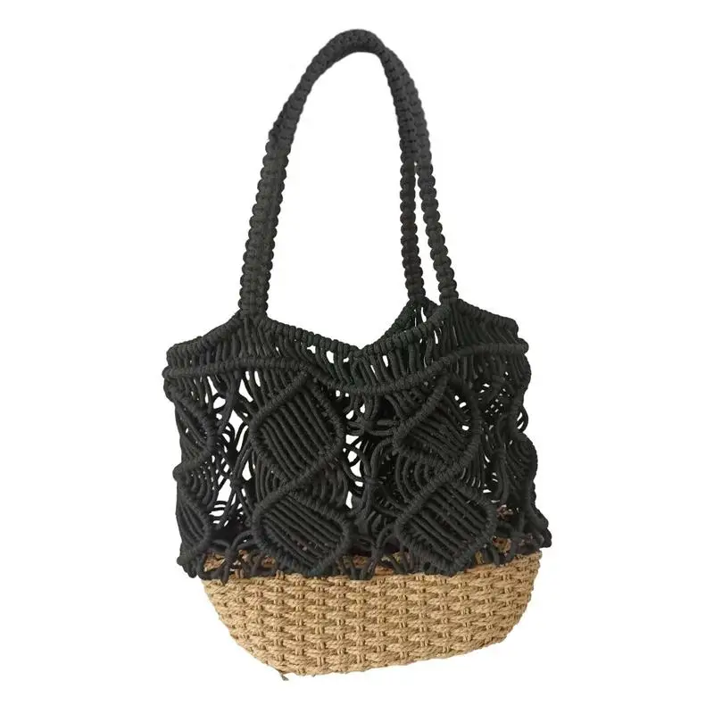 

Straw Women Bag Women Beach Straw Hollow Bag Large Capacity Handbags For Vacation Dating Travel And Beach