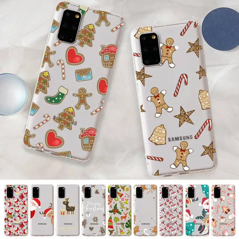 

Merry Christmas Phone Case for Samsung A51 A52 A71 A12 for Redmi 7 9 9A for Huawei Honor8X 10i Clear Case