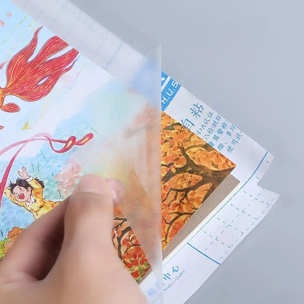 

Transparent Book Cover 10pcs/ Pack Waterproof Stain-proof Notebook Self-adhesive Films Plastic Protector Wrapping B8h1