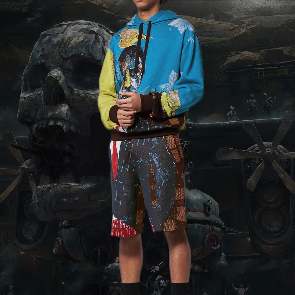 

NIGO жаккардовые хлопковые шорты с капюшоном Ngvp # nigo6594