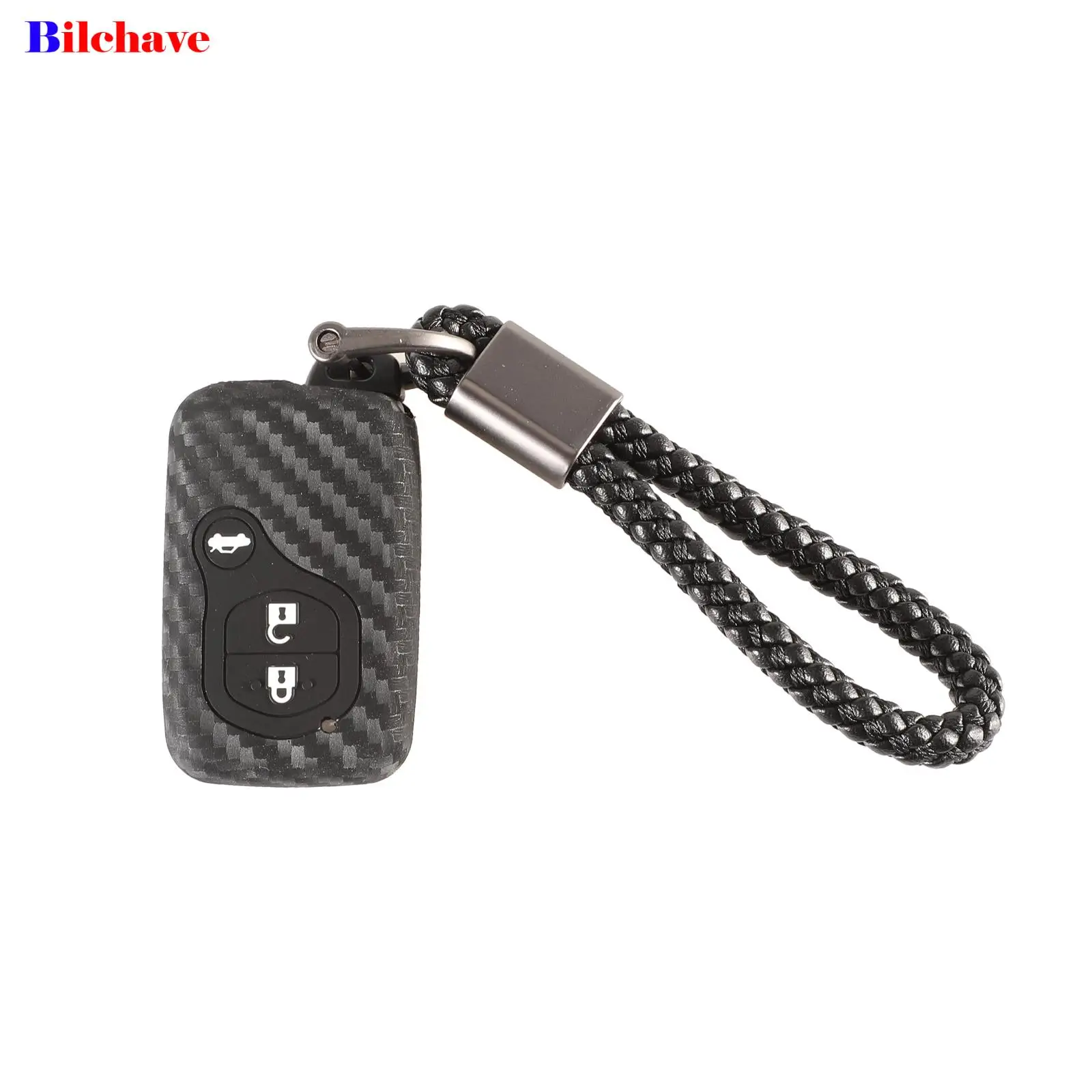 3 кнопки jingyuqin для Toyota Land Cruiser Prado 150 Camry Prius Crown Subaru Foreste XV FOB Резиновая углеродная |