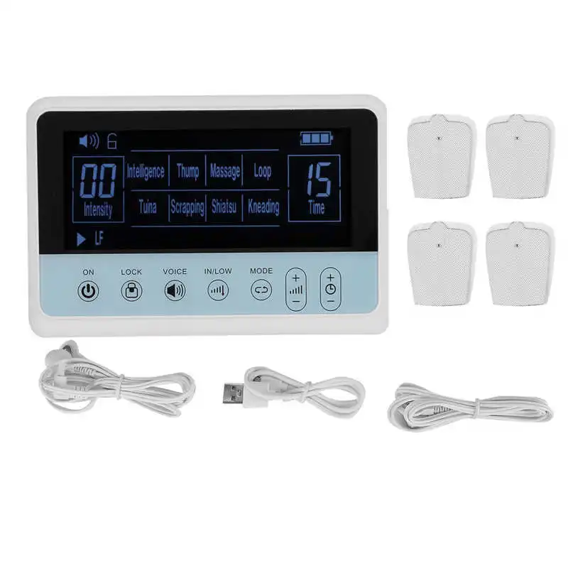 

LCD Muscle Stimulator Electric Pulse Physiotherapy Massager Digital Therapy Machine Body Relax Massage Pad Health Care Machine