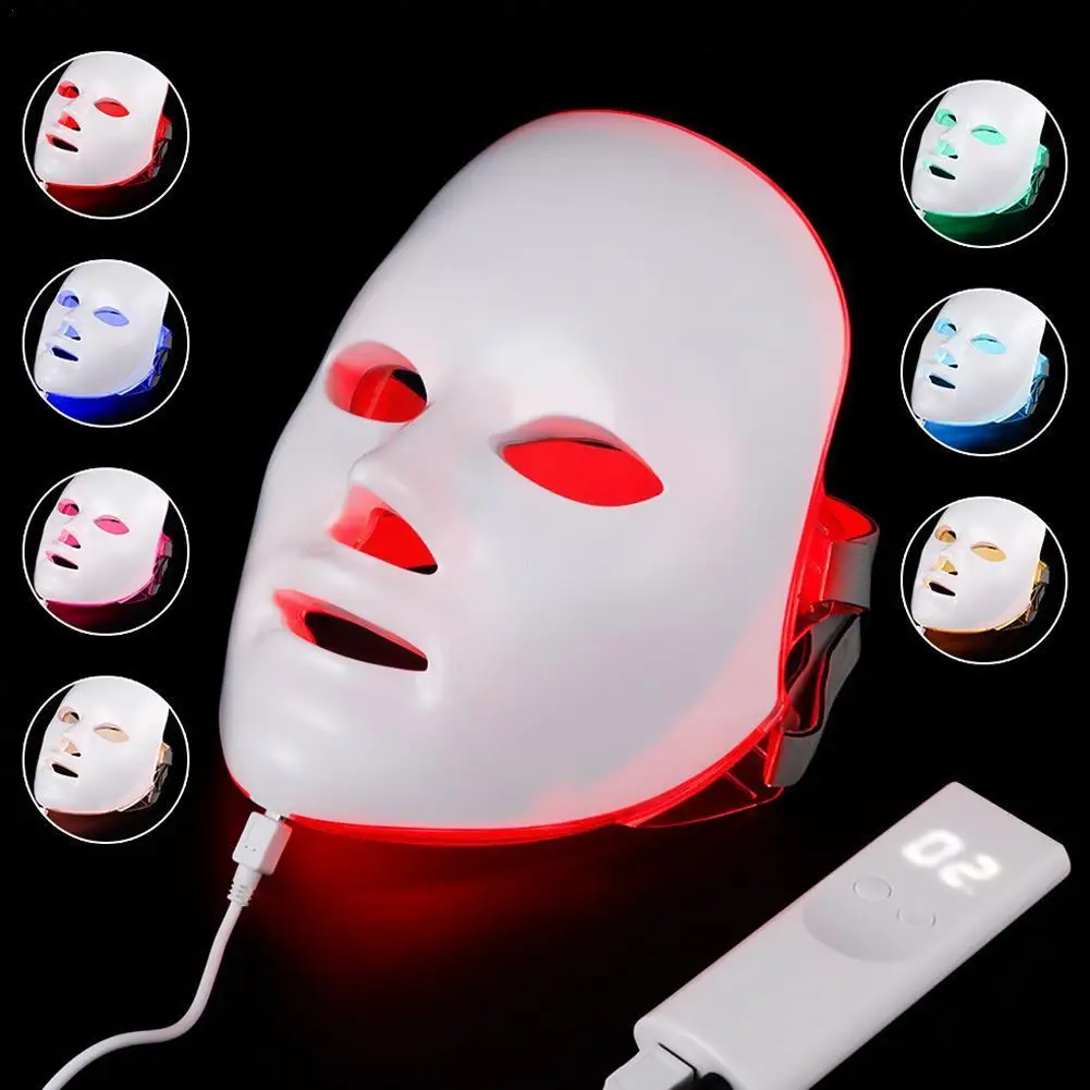 

7colors Led Light Photon Therapy Rejuvenation Skin Tighten Acne Device Face Beauty Whiten Wrinkle Anti Dropship G4f9