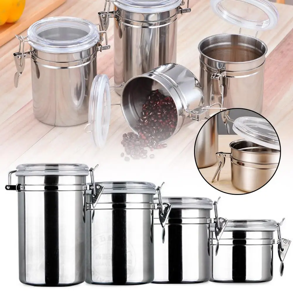 1 шт. Герметичные банки из нержавеющей стали банка для хранения кофе молока чая