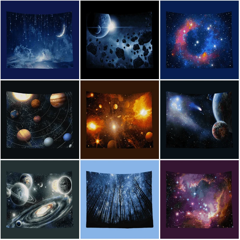 

Solar System Sofa Sets Universe Bed Cover the Galaxy Tapestry Beach Towel Table Cloth Home Decor Blanket Picnic Mats Curtains