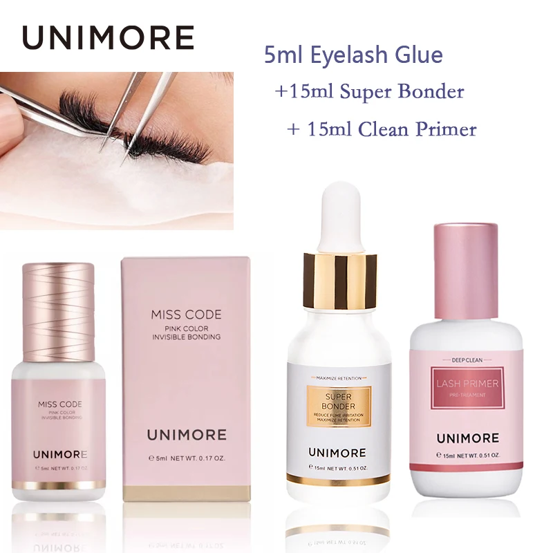 UNIMORE прозрачный праймер розовый клей для ресниц профессиональный Стандартный