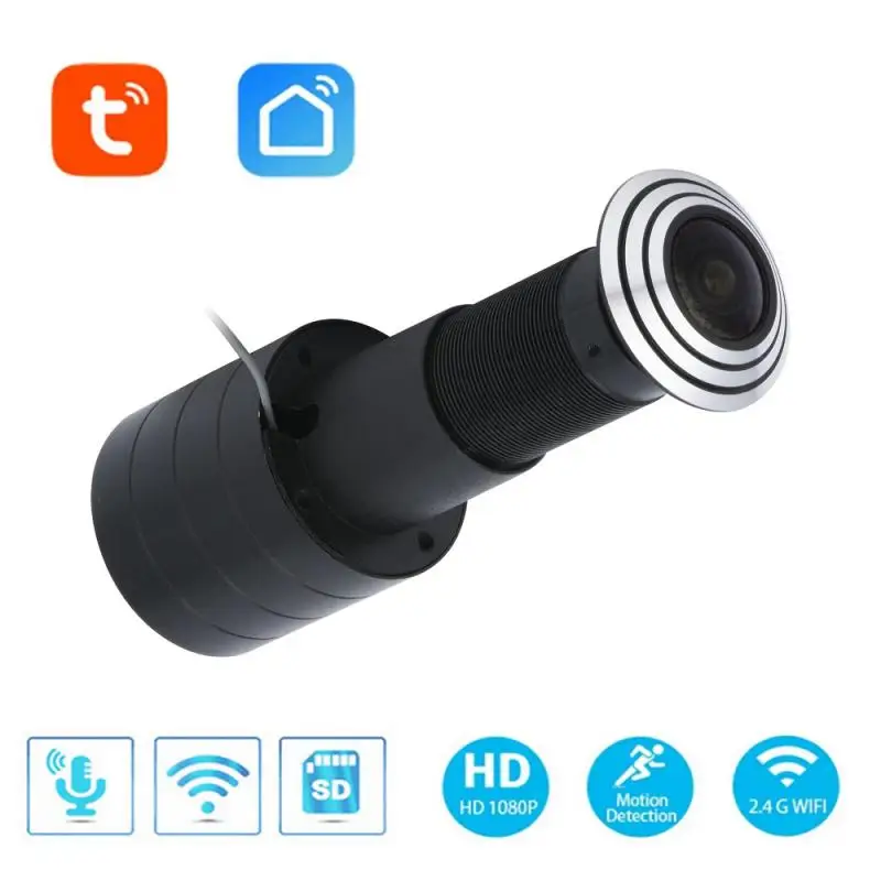

2MP Tuya Video Peephole Wifi Camera Motion Detection Door Viewer Video-eye Wireless Intercom Home Security Surveillance Camera