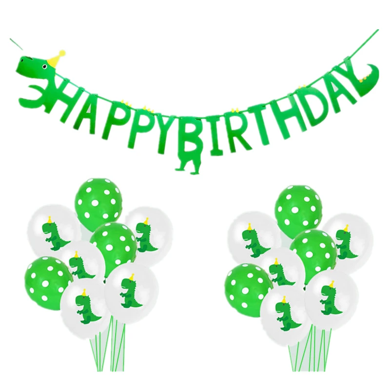 

Dinosaur Latex Balloons Dinosaur Banner For Baby Shower Birthday Jungle Jurassic Party Supplies Decoration
