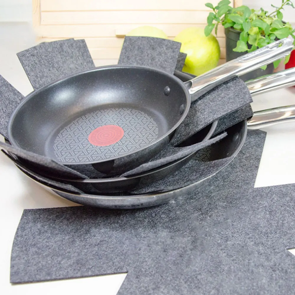 

12Pcs Non-Stick Protection for Pad Pan Pan Protector Divider Pad Pot Holder Home Hotel Protect Surfaces for Cookware Reusable