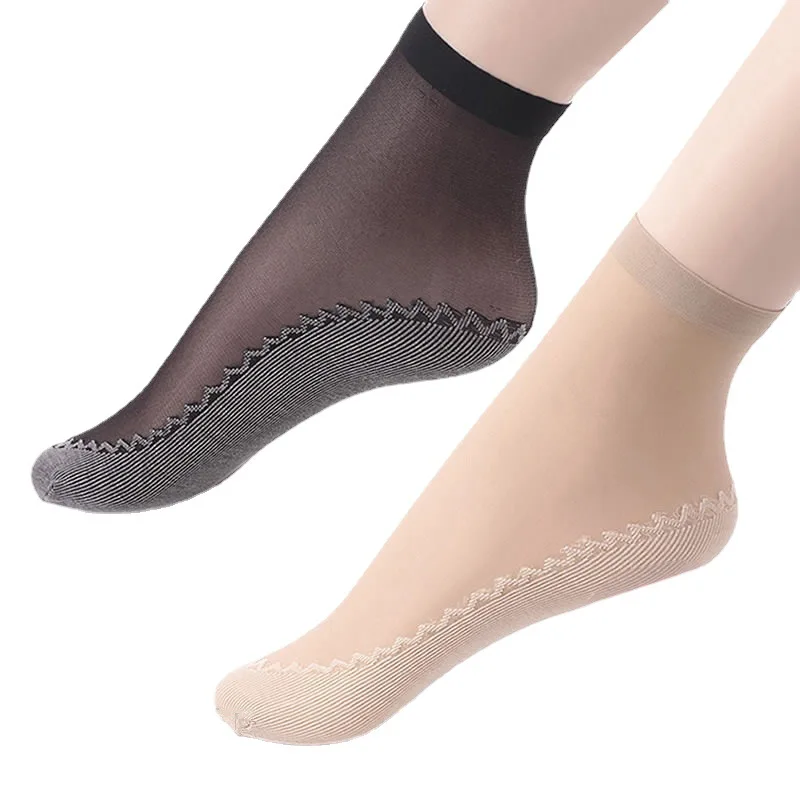 Cotton Bottom Stockings Velvet Women's Stockings Breathable Anti-Hook Silk Mid-Socks Cotton Bottom Soft Silk Socks