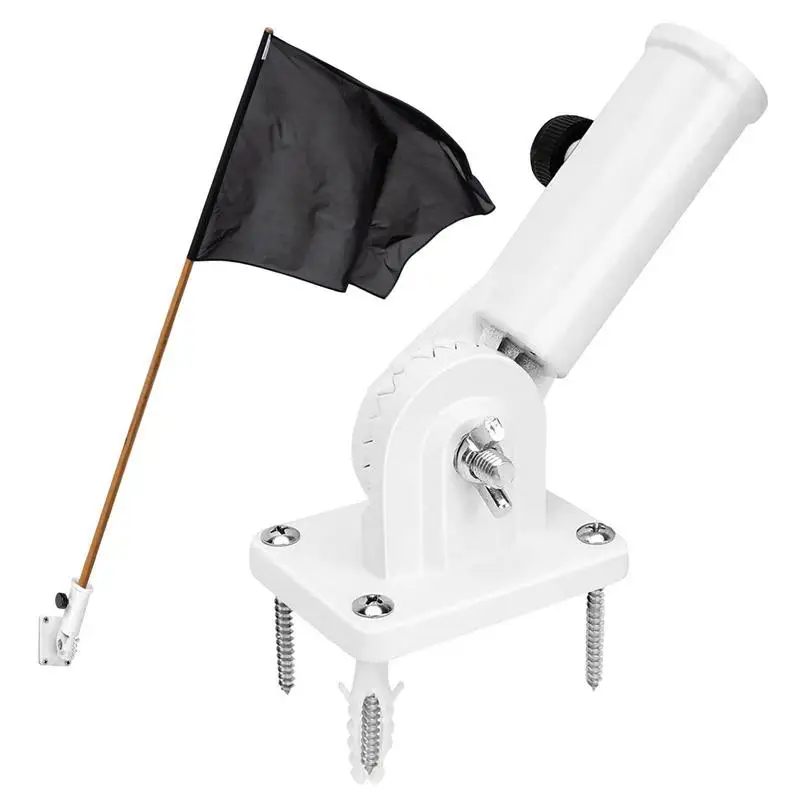 

Flag Pole Holder Heavy Duty House Flag Pole Holder Aluminum Mount Stainless Steel Hardware Strong Rust Proof Pole Organizer