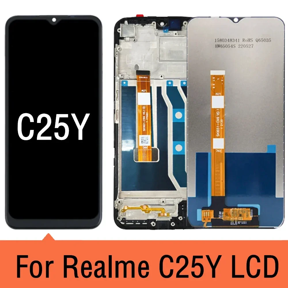 6 5-дюймовый ЖК-дисплей для Realme C25Y с цифровым преобразователем сенсорного экрана в