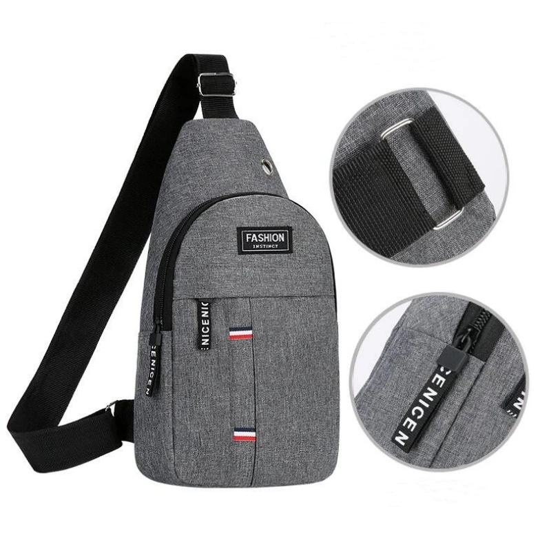 Нагрудная сумка мужская через плечо на одно большая вместимость модная