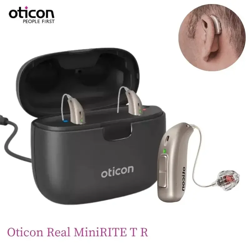 Фото Слуховой аппарат Oticon REAL 1 REAL 2 REAL 3 miniRITE T R, 48 каналов, Bluetooth, прямое подключение, перезаряжаемый, программируемый №1