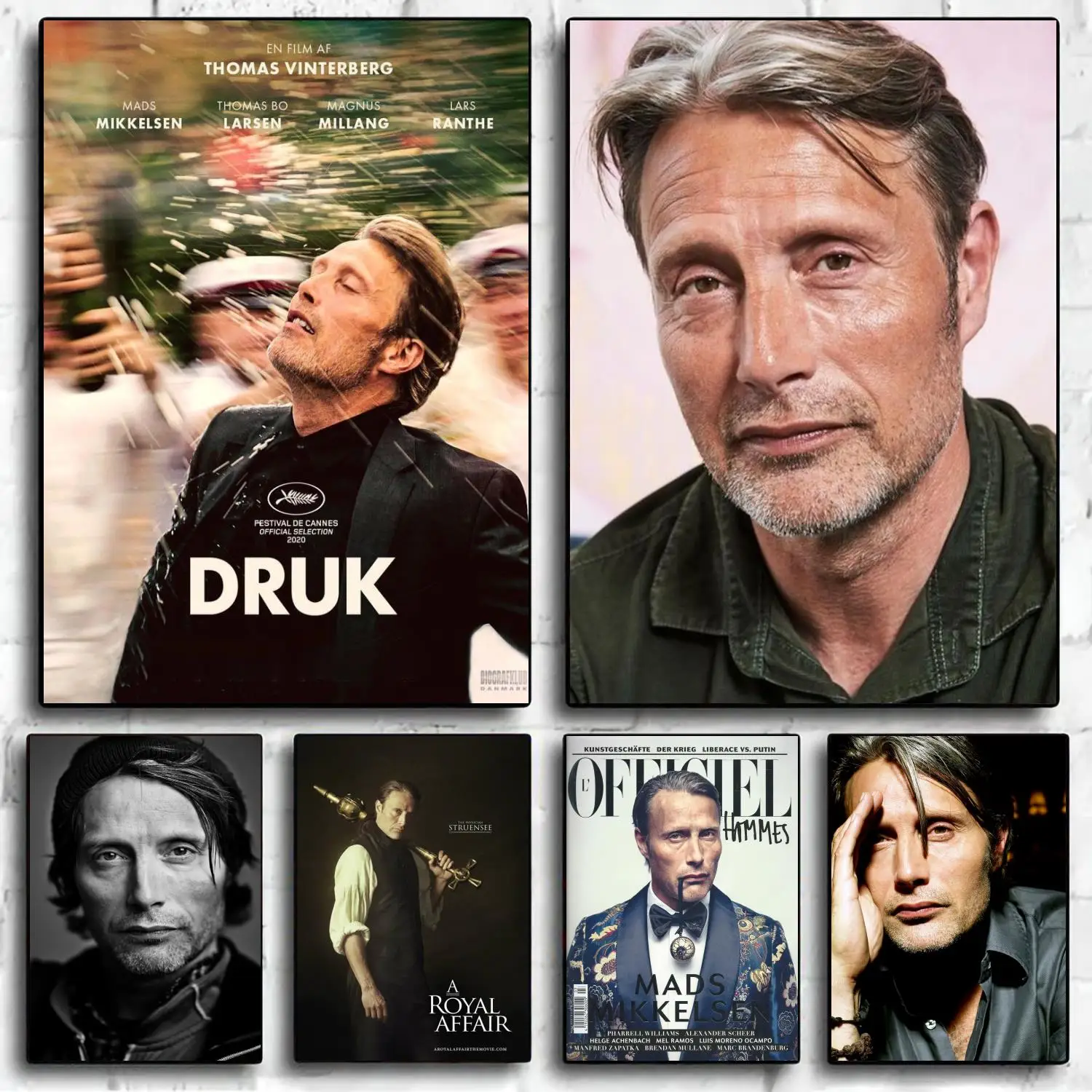 Mads mikkelsen плакат декоративной живописи холст постер настенное Искусство гостиная