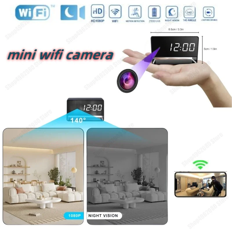 

Мини-камера видеонаблюдения, Wi-Fi, 1080P, HD