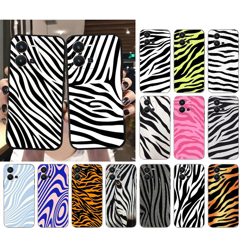 

Phone Case For VIVO Y53S Y33S Y22S Y11S Y31 Y21 Y70 Y20 Y21S Y72 Y35 Y51 Y01 V23E V21 V23 V21E Zebra Case