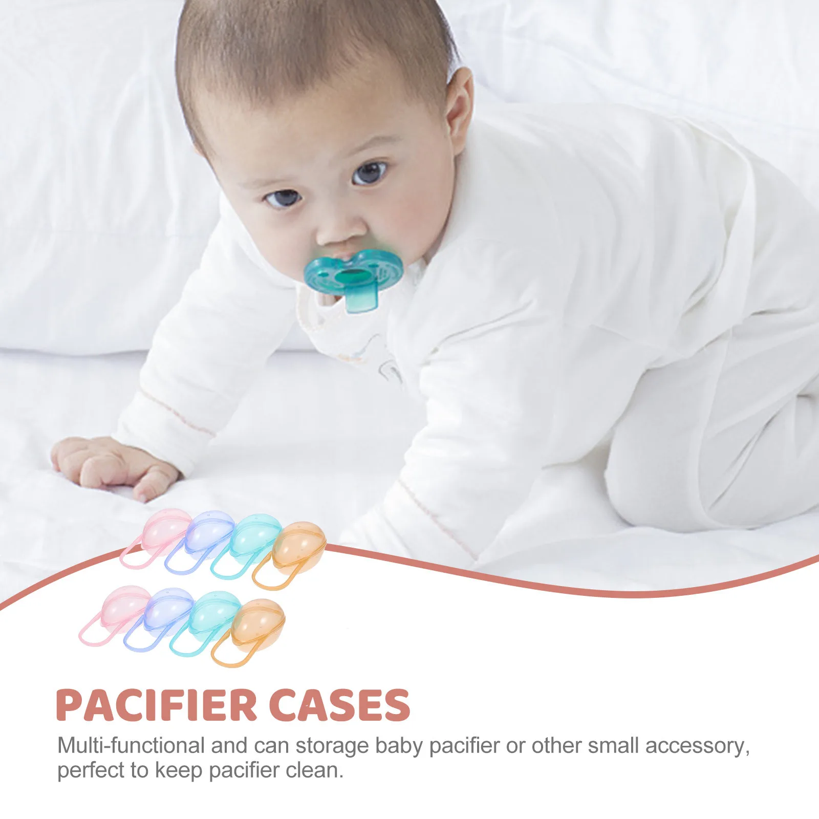 Фото 8 шт., чехлы для сосок, портативный держатель для детского молока, соски, коробка, сумка для подгузников, контейнер для соски премиум-класса, новый подарок для родителей №3