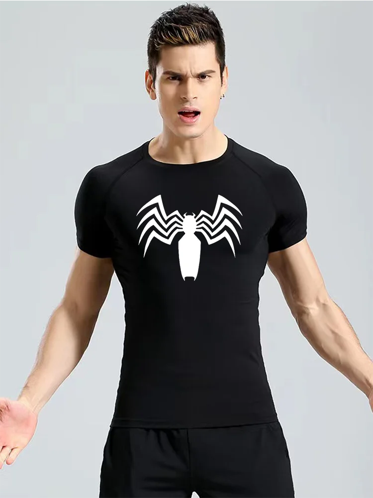 Мужская компрессионная футболка для бега плотная спортивная рубашка с длинным