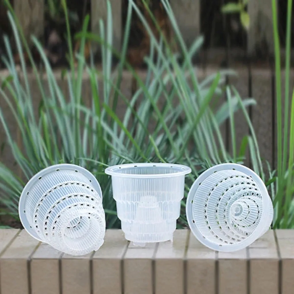 Сетчатая пластиковая фотография с отверстием Прозрачный цветочный горшок