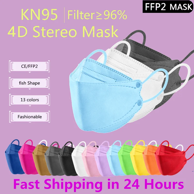 

Mascarillas fpp2 homologada 10-100PCS 94 Colored FFP2 Masks KN95 Fpp2 Mascarilla approved ffp2maskce respiratory mask Mascara