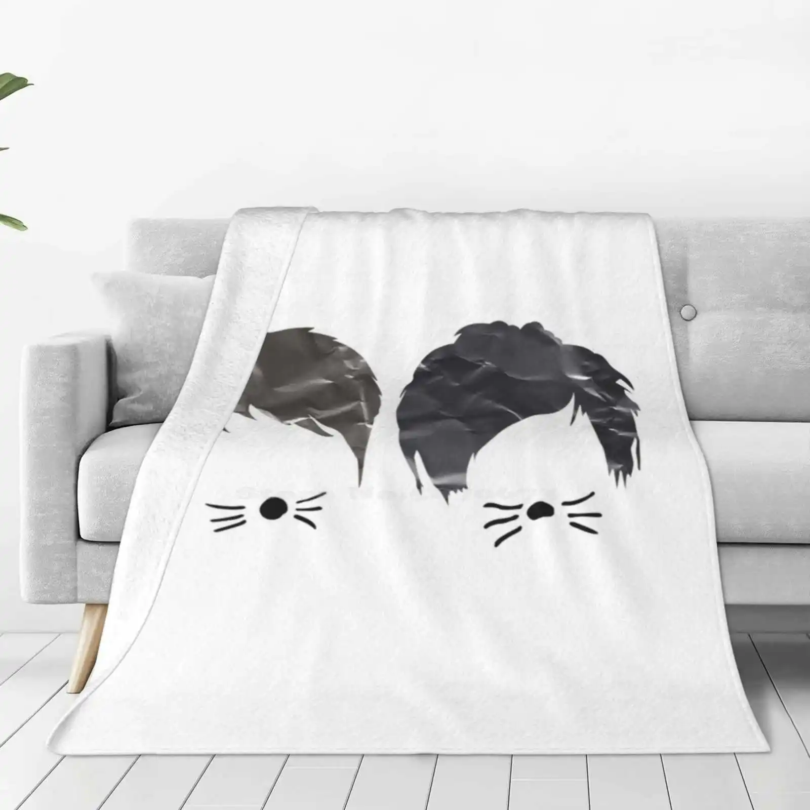 Дан и Фил креативный дизайн удобное теплое фланелевое одеяло венчики волосы