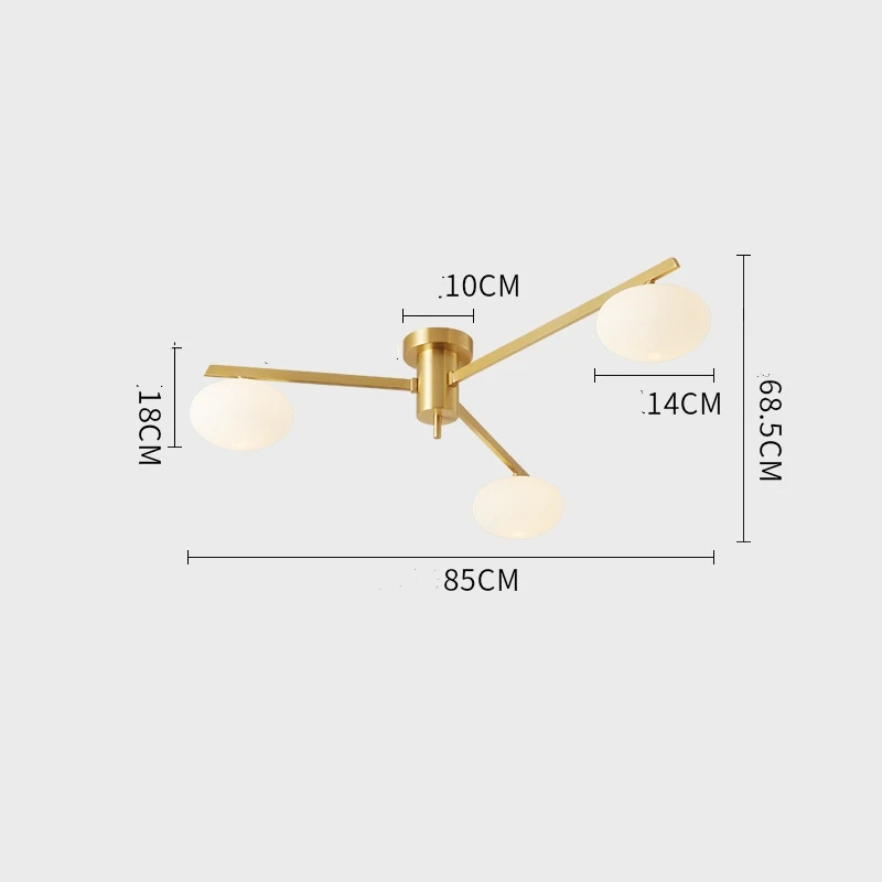 

Потолочный светильник JIANKEXING из гальки, латунь, G9