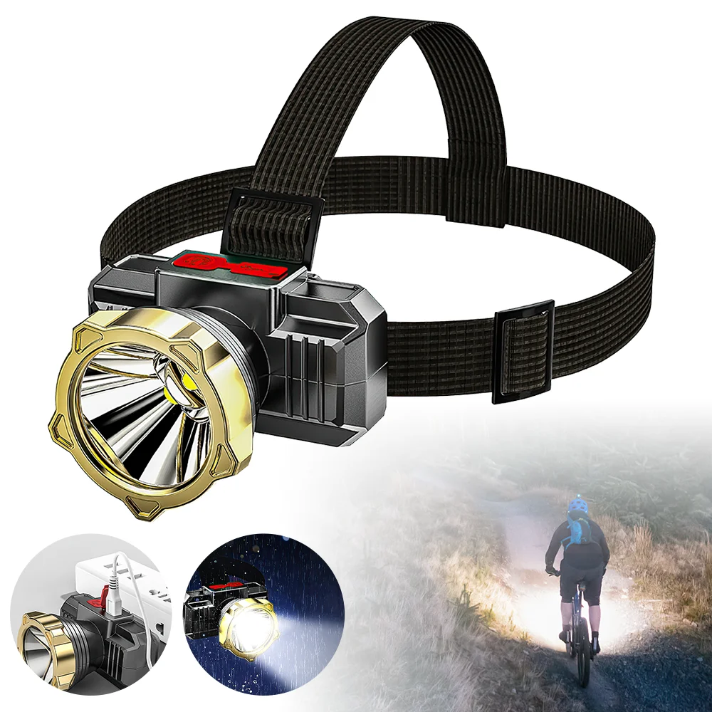 

LED Headlamp Built-in 18650 Battery USB Rechargeable Portable Flashlight Outdoor Lighting Camping Headlight for Fishing Camping