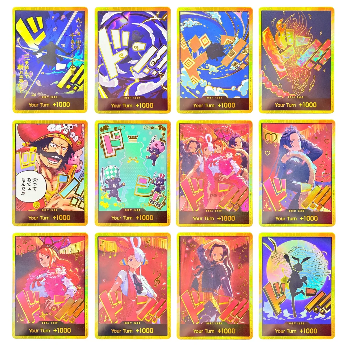 Фото Коллекционная карта One Piece (EN Gold) Proxy Card 2025 Special DON: Портгас, Эйс, Гол, Зоро. Аниме TCG, одиночные карты, игрушки, подарок. №1