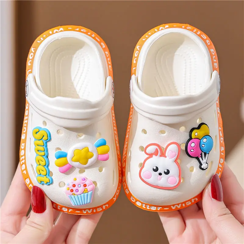 

Cute White Bunny Mules Clogs Baby Rabbit Slippers Children's Flip Flops Boy Girls Cloud Slipper Infant Home Shoes Sandal Slipper