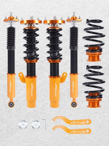 MaXpeedingrods 24-позиционные койловеры, нижний комплект подвески для BMW E46 3 серии 98-05 	 Комплект понижающих амортизаторов подвески