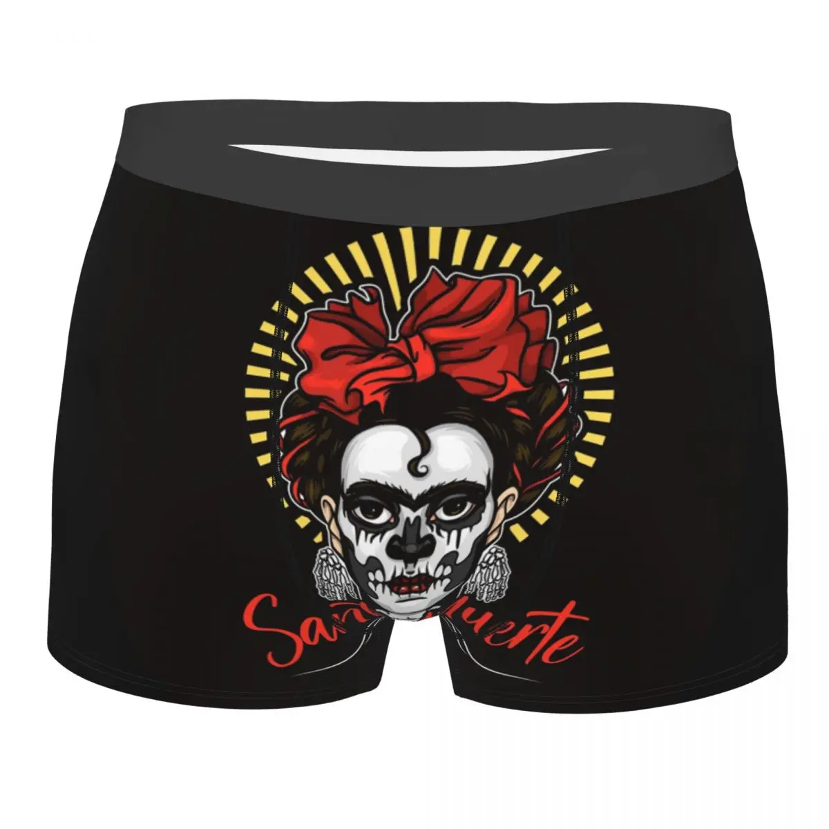 

Мужские трусы-боксеры на заказ с изображением Санты мертвой сахарной черепа