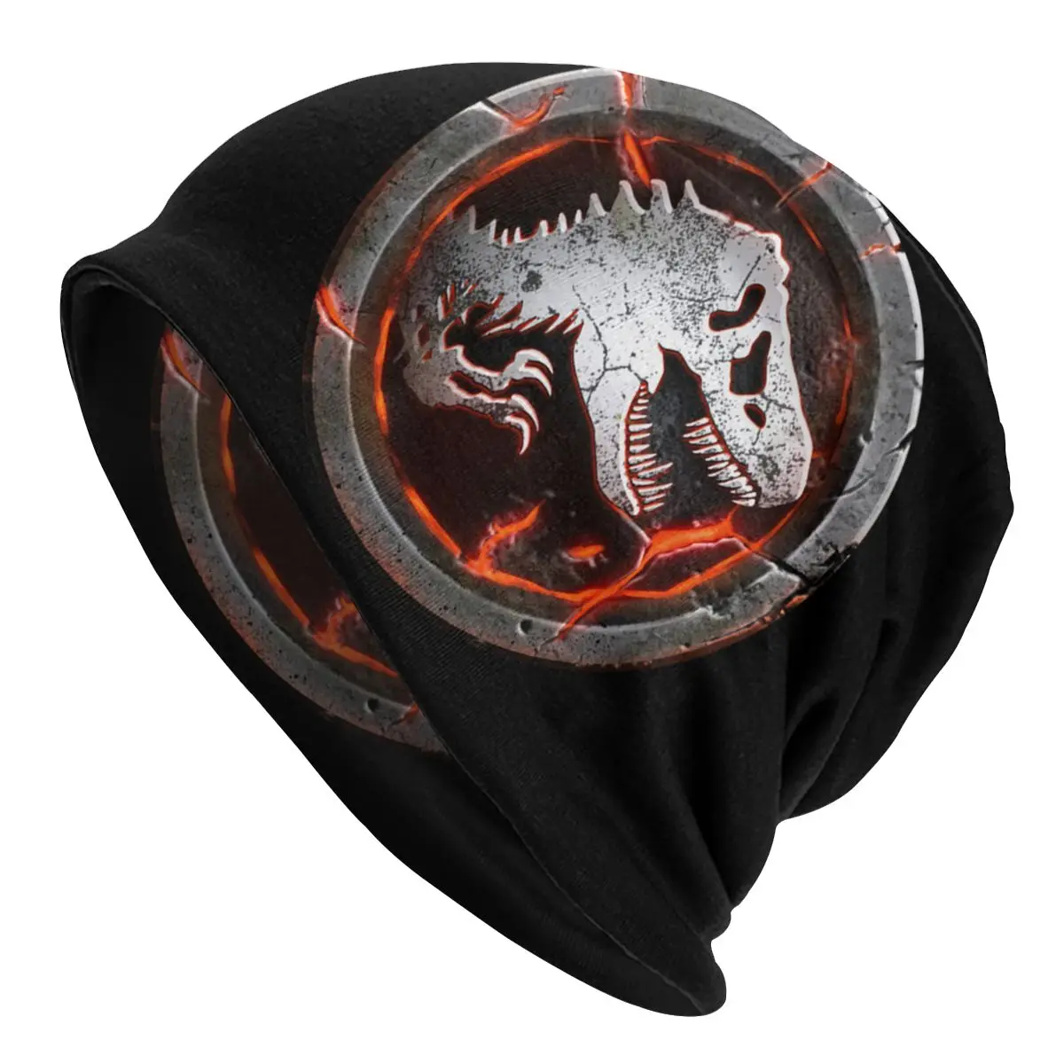 

Jurassic Park Bonnet Homme Fashion Knitted Hat For Men Women Autumn Winter Warm Dinosaur Print Beanies Caps