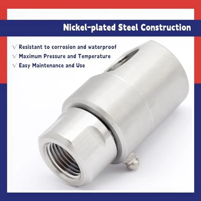 Поворотная катушка для шланга 1/2 дюйма сверхмощная стальная FXF 5024-Ni-AL с смазным