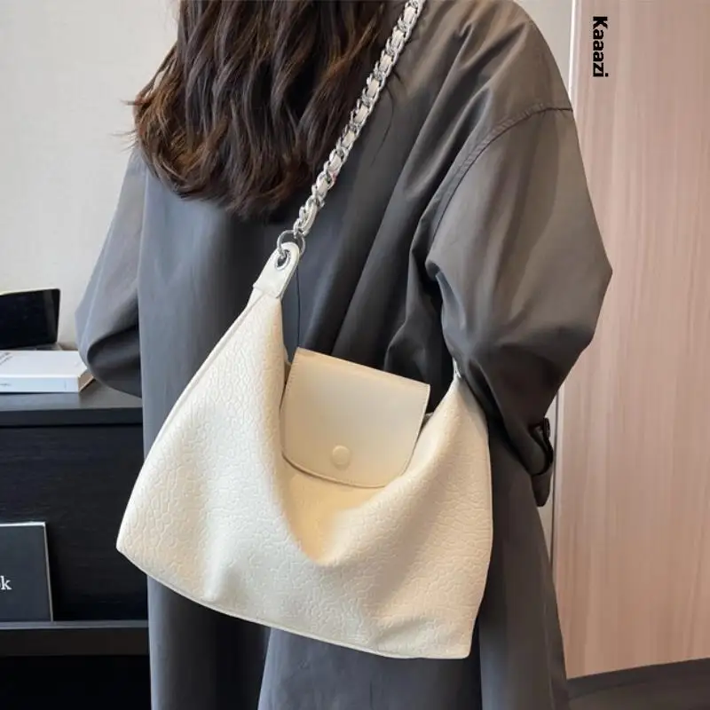 

Handbags For Women Shoulder Bags Metal Chain Luxury Summer Fashion Tote Crossbody Bags Large Capacity Leather 2023 Designer