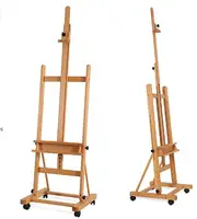 MEEDEN H-Frame Easel 75" to 146"H, Artist Easel with Large Storage Tray, Adjustable Floor Easel and Studio Easel for Painting
